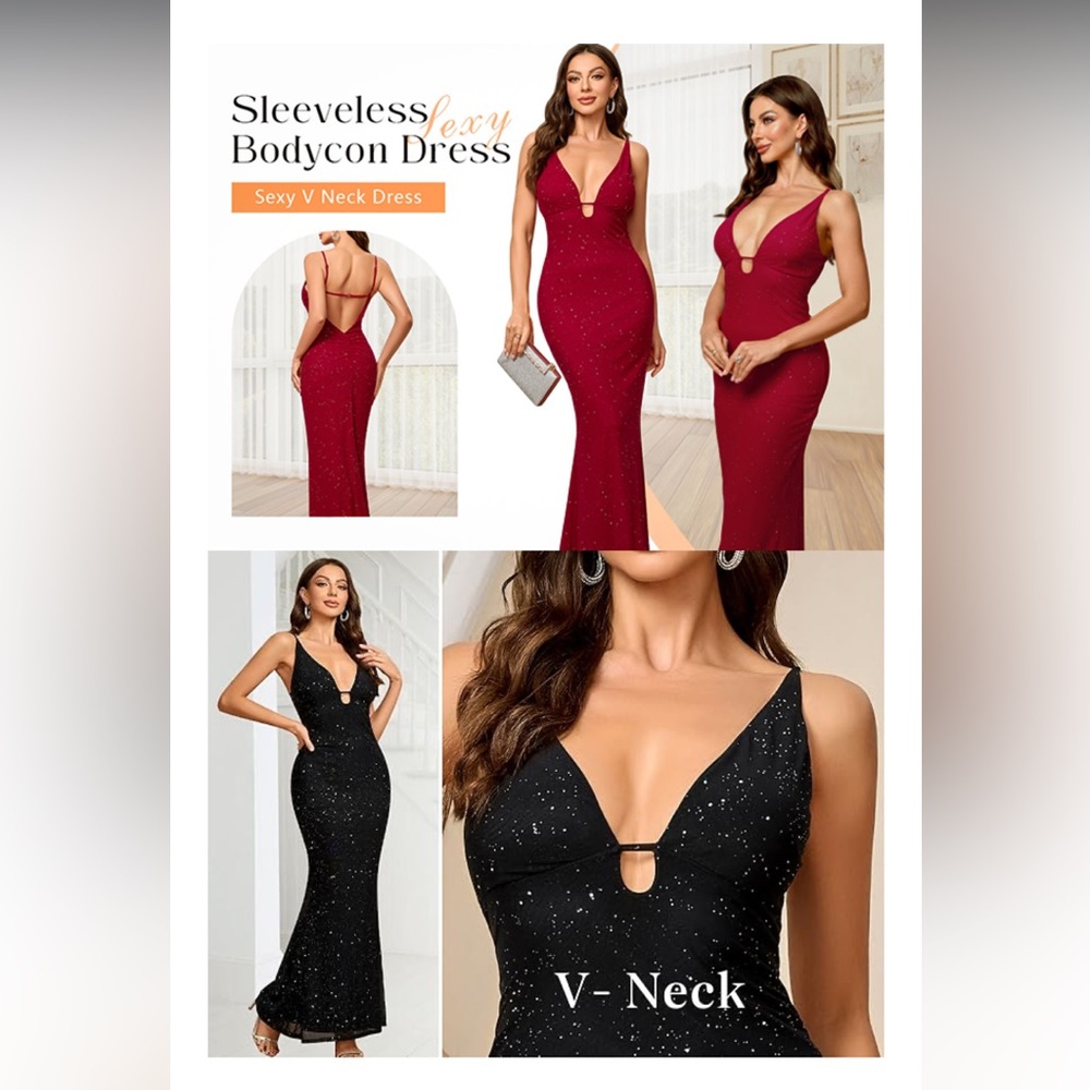 Elegant Red Evening Gown - Picture 12 of 16